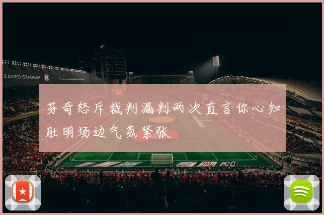 芬奇怒斥裁判漏判两次直言你心知肚明场边气氛紧张